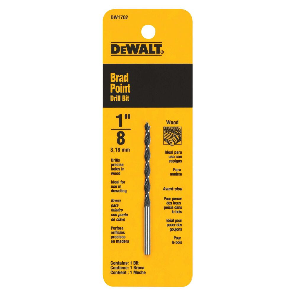 DeWalt DW1702 1/8 Inch HSS Brad Point Drill Bit