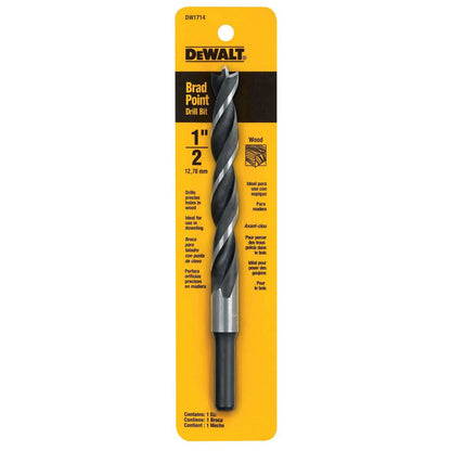DeWalt DW1714 1/2 Inch HSS Brad Point Drill Bit