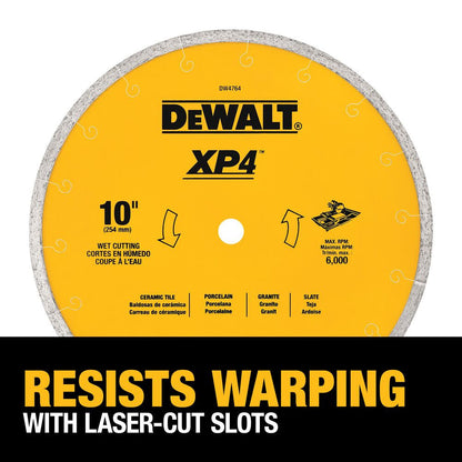 DeWalt DW4764 10 inch XP4 Porcelain Tile Diamond Blade