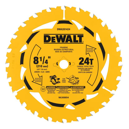 DeWalt DWA281424 8-1/4 Inch 24T Framing Circular Saw Blade