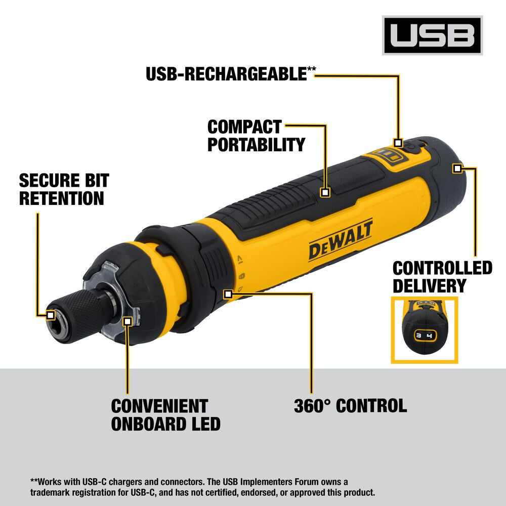 DeWalt DWHT66719 14pc 4V Cordless FLEXDRIVE Screwdriver Set