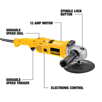 DeWalt DWP849X 7 inch / 9 inch Variable Speed Polisher with Soft Start