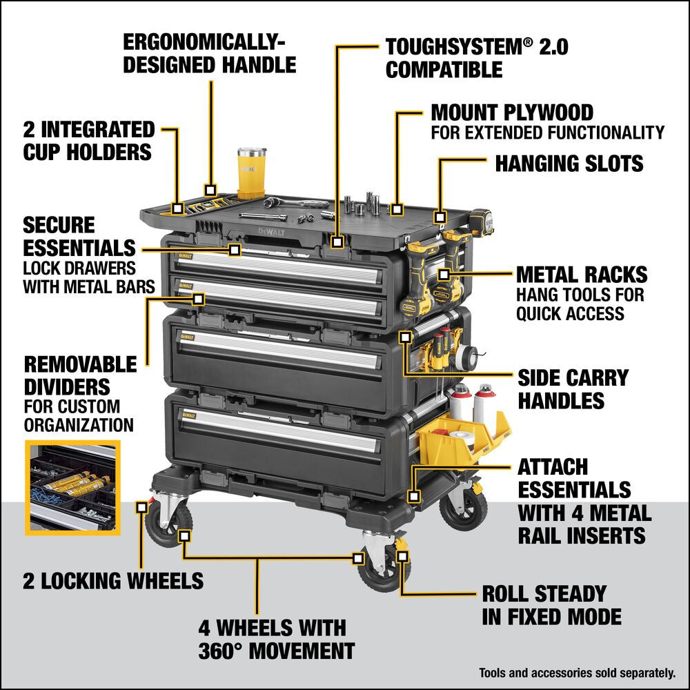 DeWalt DWST60510 TOUGHSYSTEM 2.0 DXL 5-in-1 Tower Modular Workstation