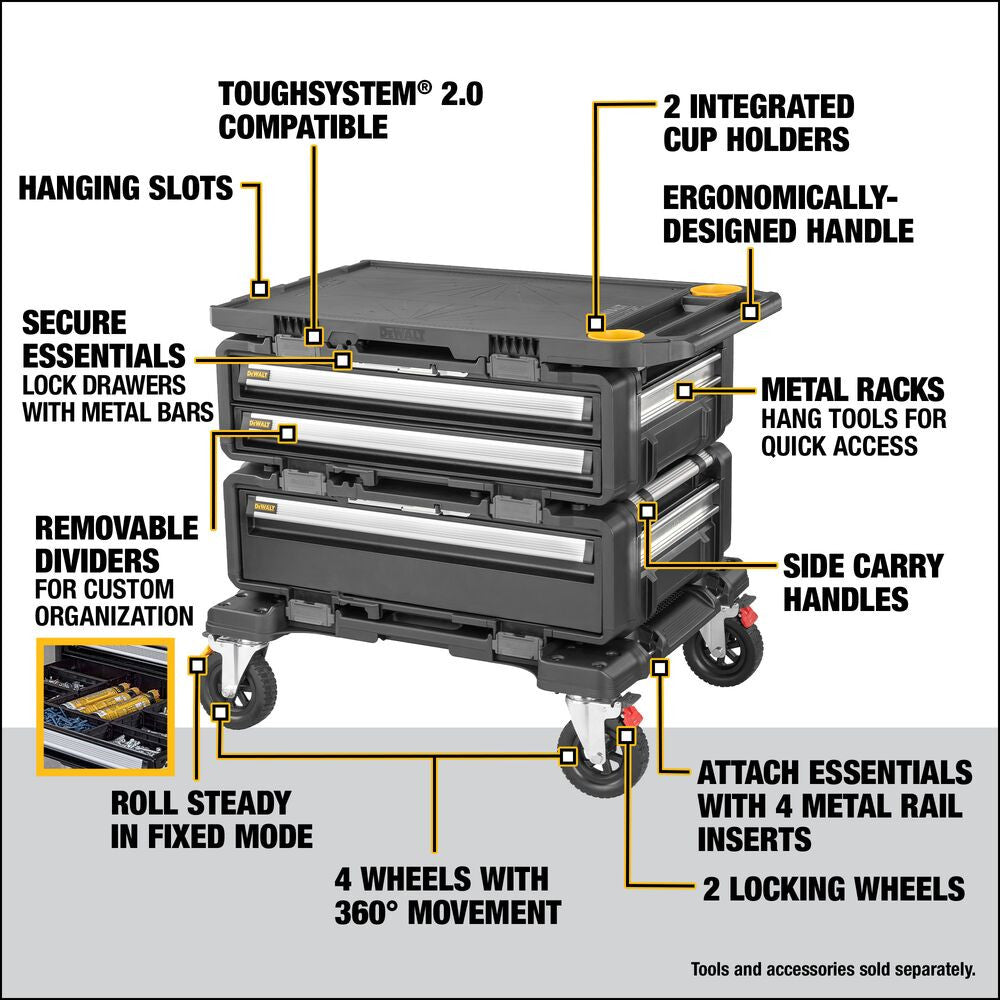 DeWalt DWST60520 TOUGHSYSTEM 2.0 DXL 4-in-1 Tower Modular Workstation