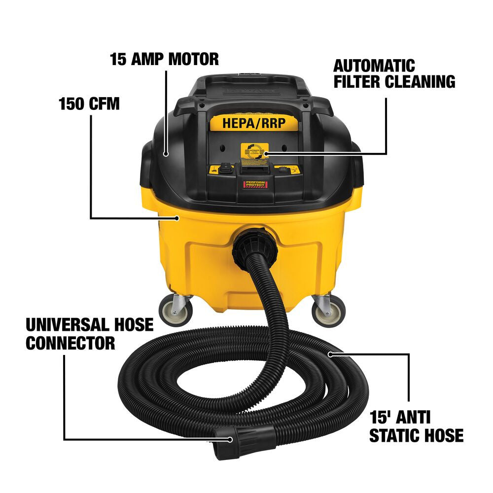DeWalt DWV010 8 Gallon Wet/Dry HEPA/RRP Dust Extractor
