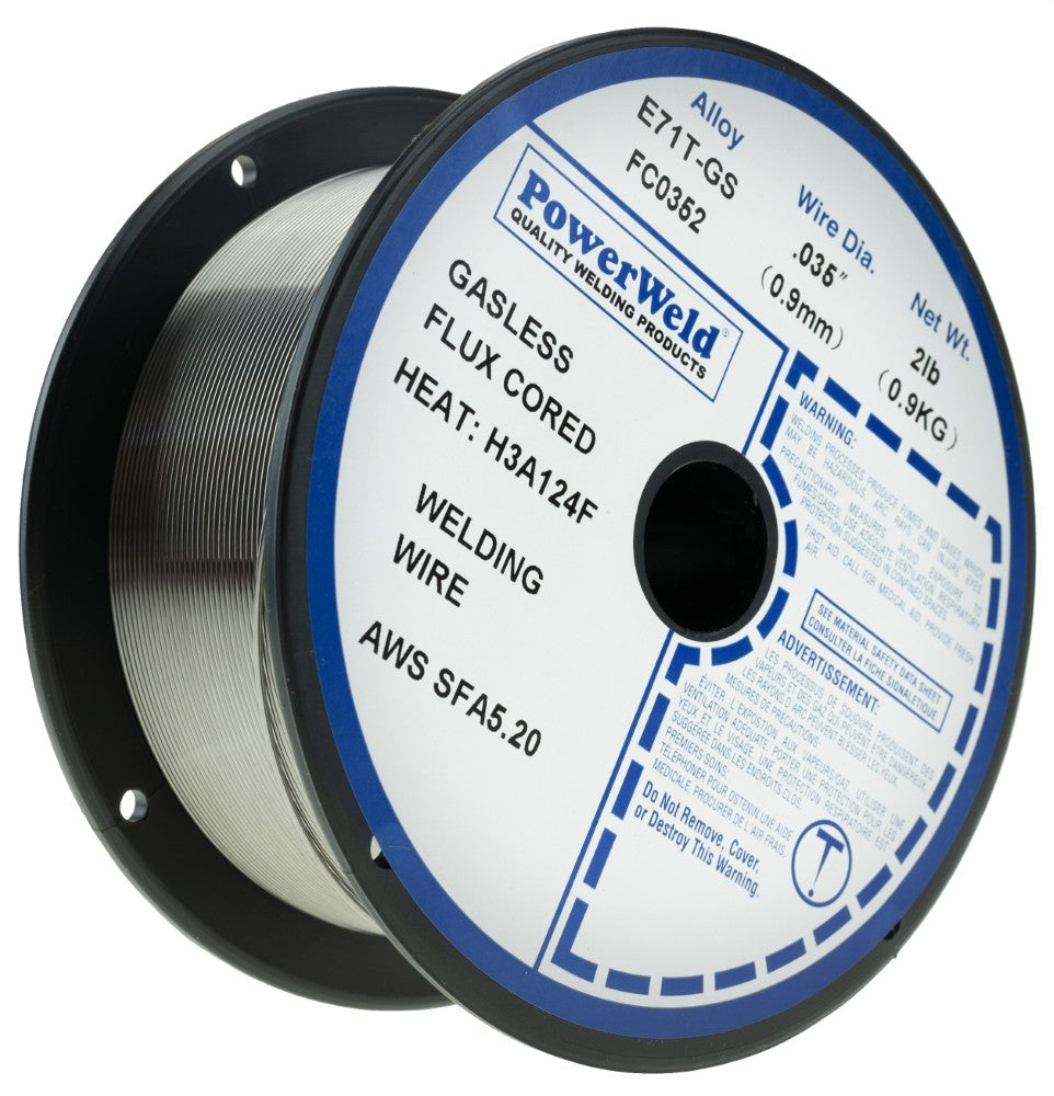 Techniweld Flux Cored 0.035in Diameter Welding Wire - 2lb