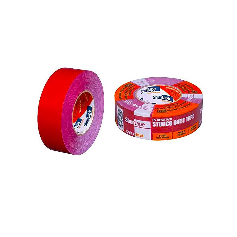Shurtape PC 622 Premium Grade  2in x 60yd Stucco Duct Tape - Red