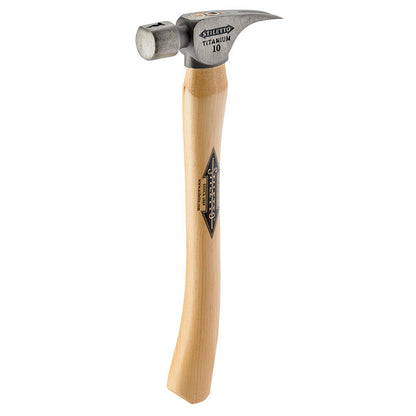 Stiletto FH10C 10oz Titanium Smooth Face Finish Hammer with 14.5 inch Straight Hickory Handle