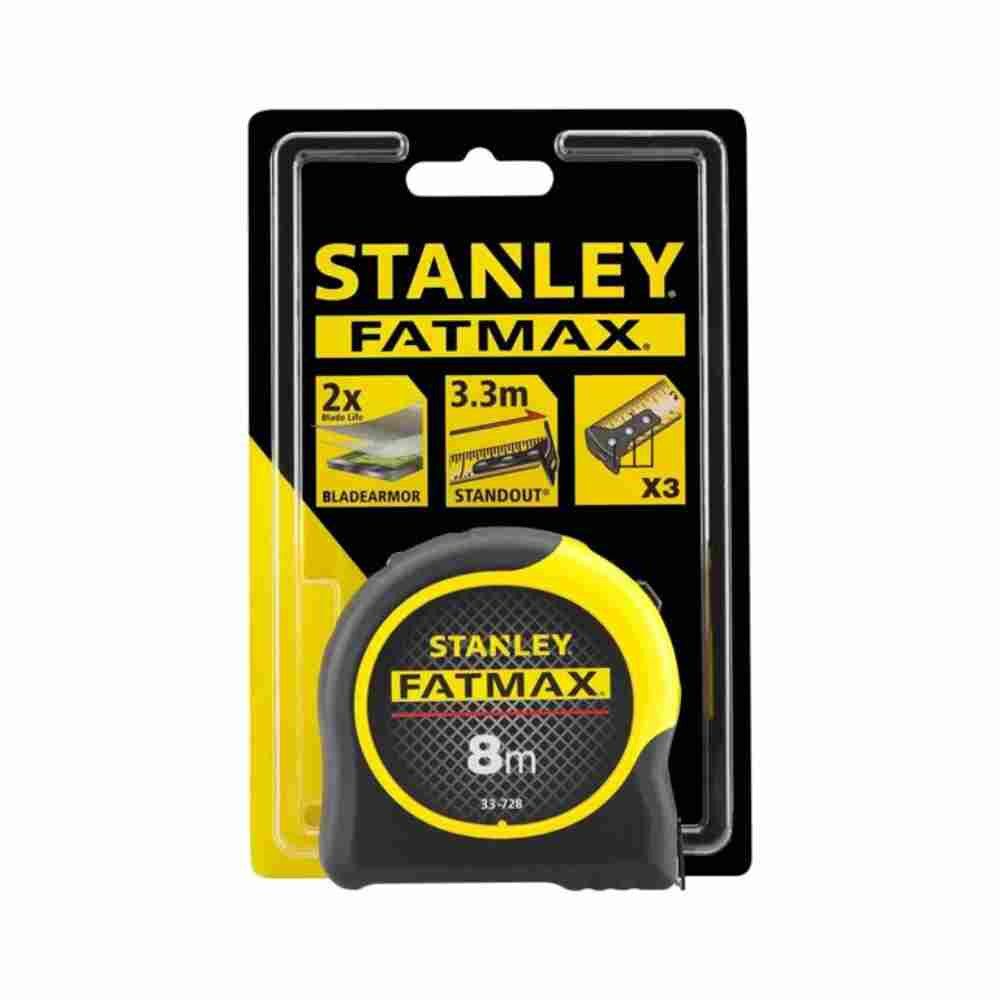 Stanley FMHT33380S 1-1/4 inch x 8 meter FATMAX Classic Tape Measure showing with packaging