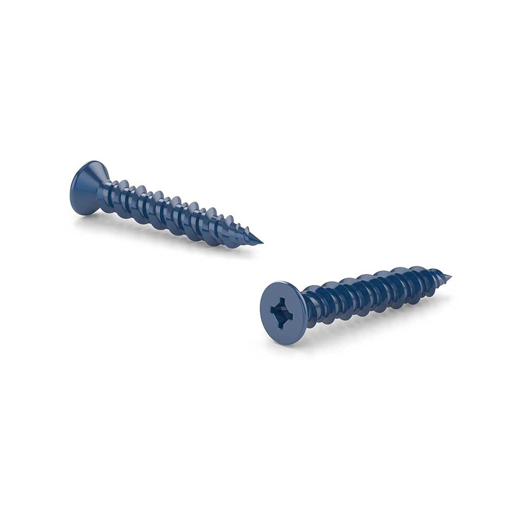 3/16 x1-1/4in Flat Head Concrete Screws - 100pk