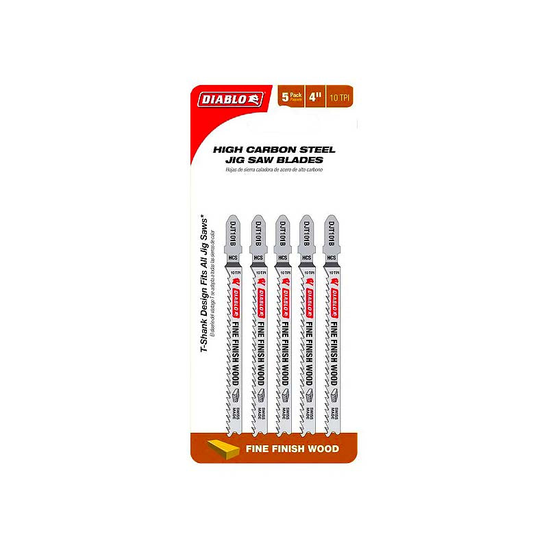 Bosch 4in 10 TPI Clean for Wood T-Shank Jig Saw Blades - 5pk