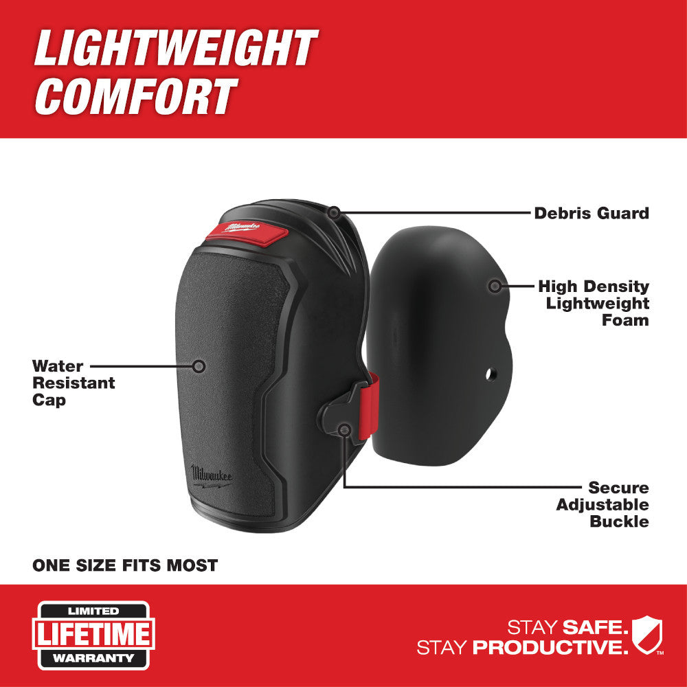 Milwaukee 48-73-6000 Free-Flex Knee Pads  showing features of the knee pads