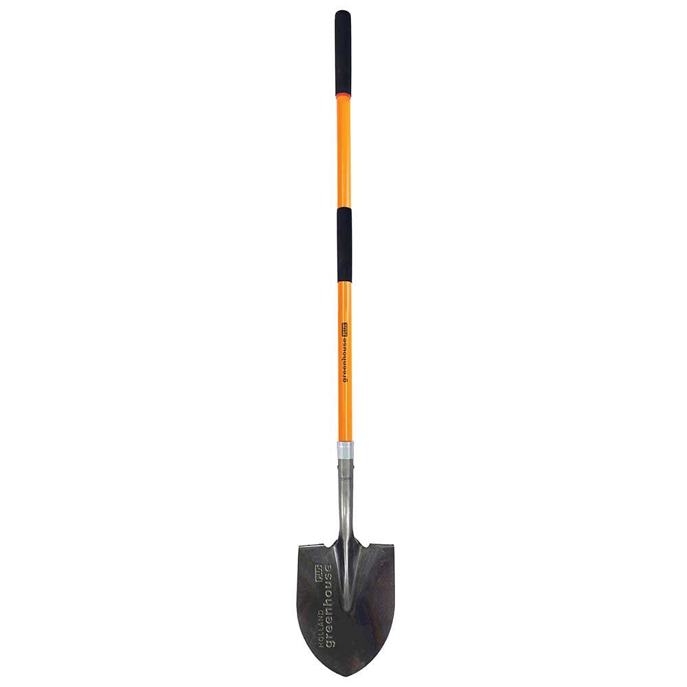 Holland Greenhouse Plus Round Mouth Shovel with Long Fibreglass Handle