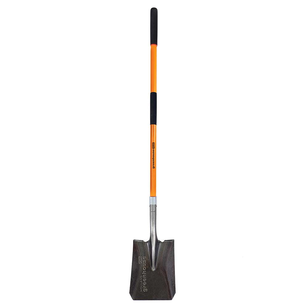 Holland Greenhouse Plus Square Mouth Shovel with Long Fibreglass Handle