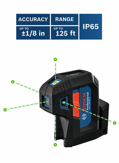Bosch GPL100-50G Green-Beam Five-Point Self-Leveling Alignment Laser