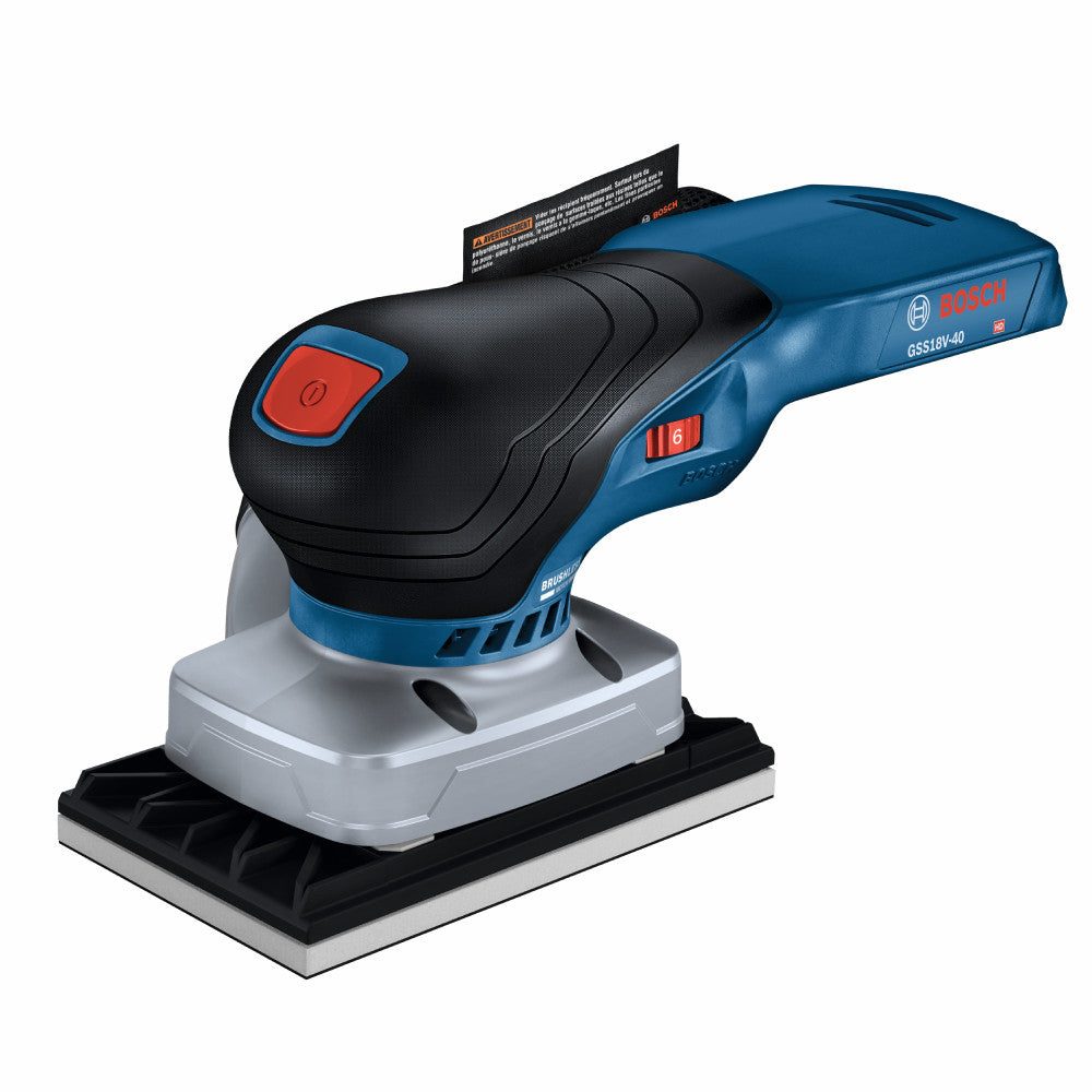 Bosch GSS18V-40N 18V Cordless Brushless Sheet Orbital Finishing Sander (Tool Only)