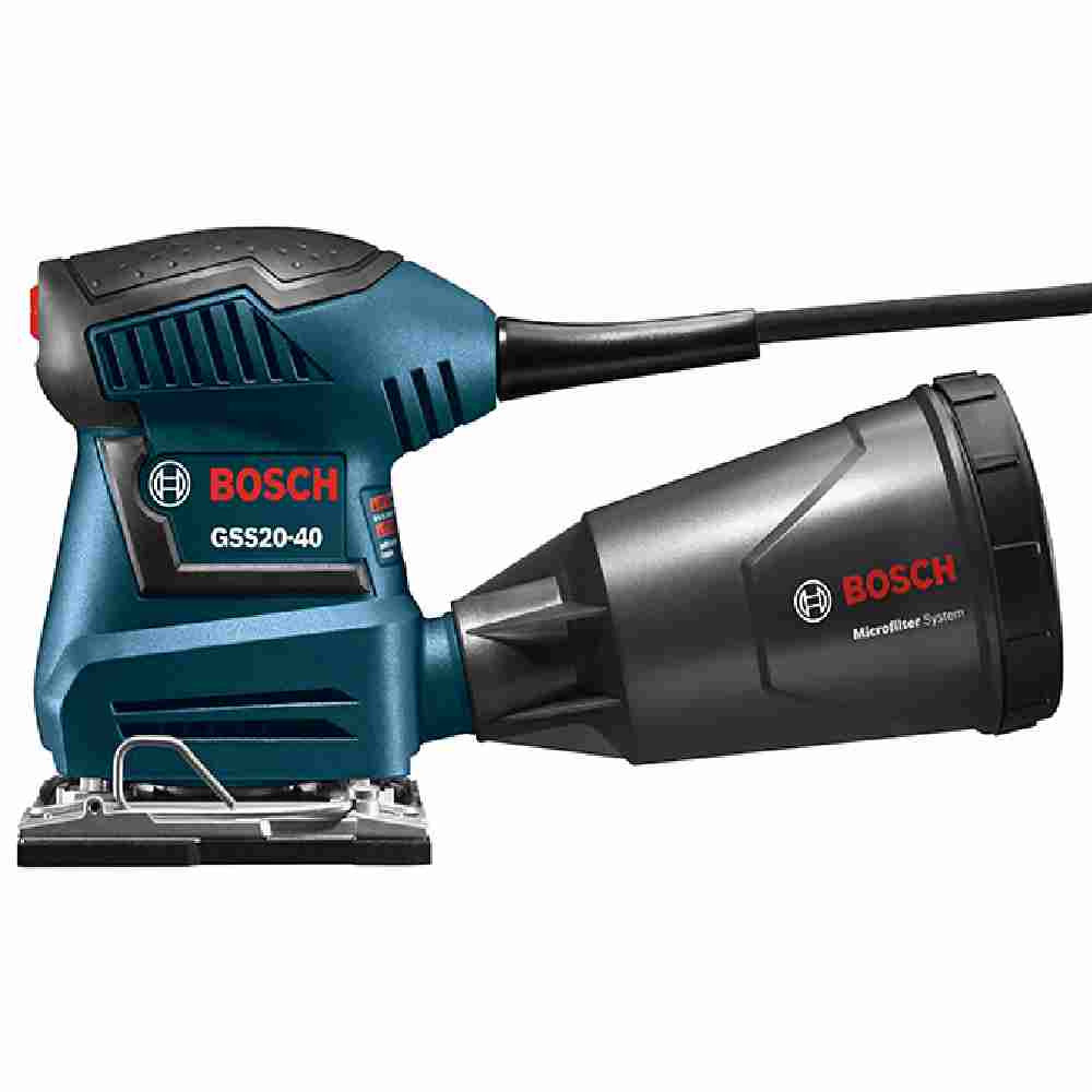 Bosch GSS20-40 2 Amp 1/4-Sheet Orbital Finishing Sander showing side profile