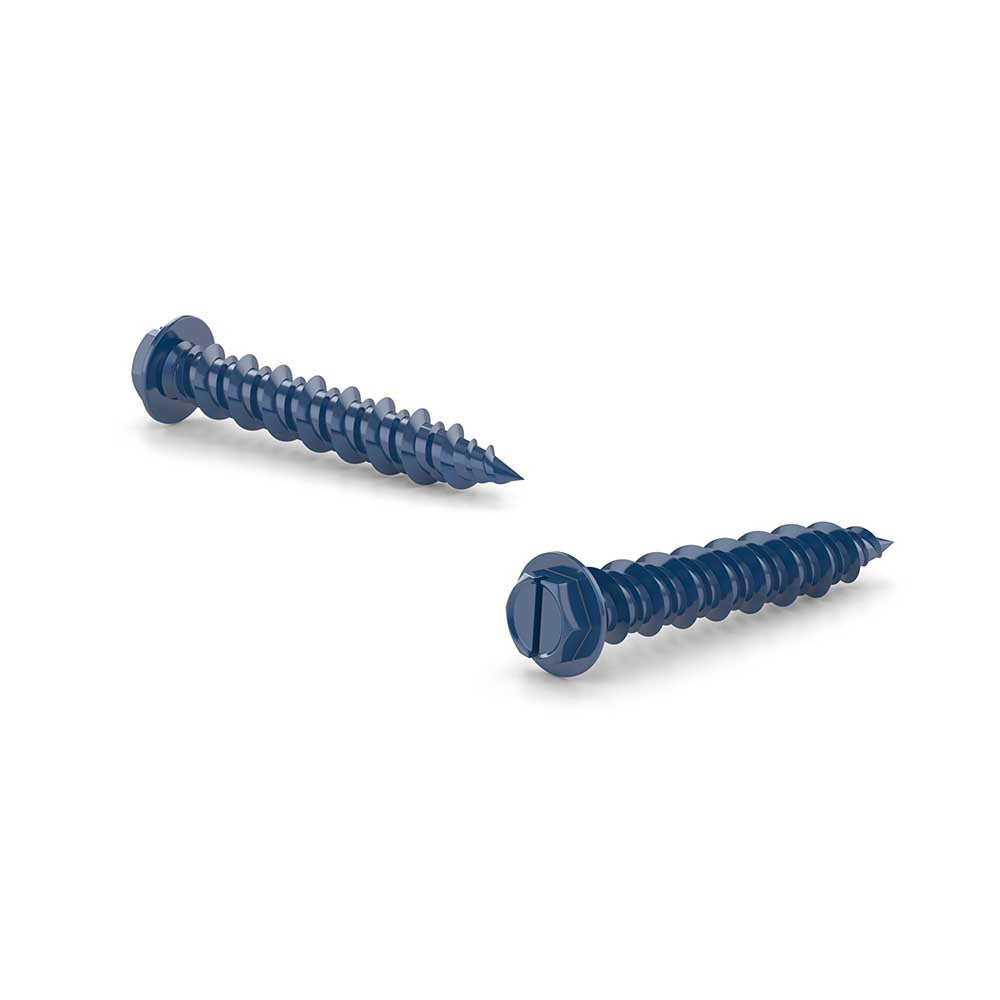 1/4 x1-3/4in Hex Head with Washer Concrete Screws - 100pk