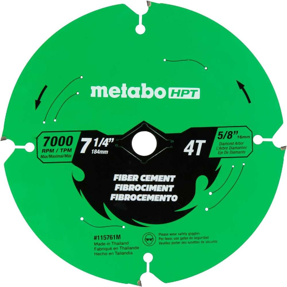 Metabo HPT 115761M 7-1/4 Inch 4T Fibre Cement Circular Saw Blade