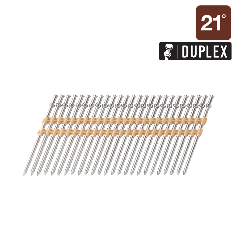 Metabo HPT 2-3/4in 21° Plastic Strip Collated Duplex Nails - 2,000pk