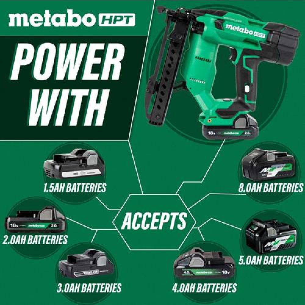 Metabo HPT N1804DA 18V MultiVolt 1/4 inch 18-Gauge Narrow Crown Cordless Brushless Stapler Kit