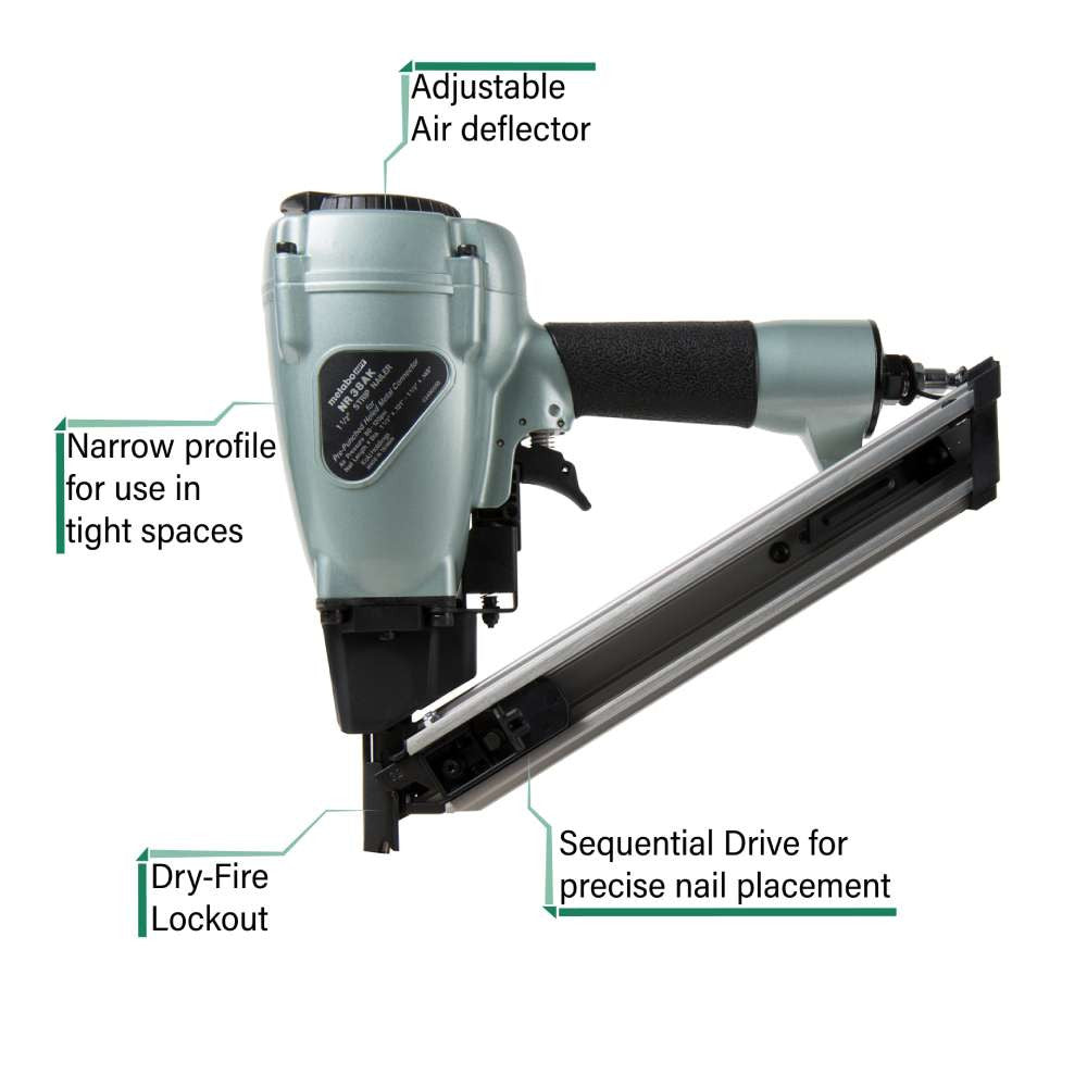 Metabo HPT NR38AK 1-1/2 Inch Strap-Tite Strip Nailer