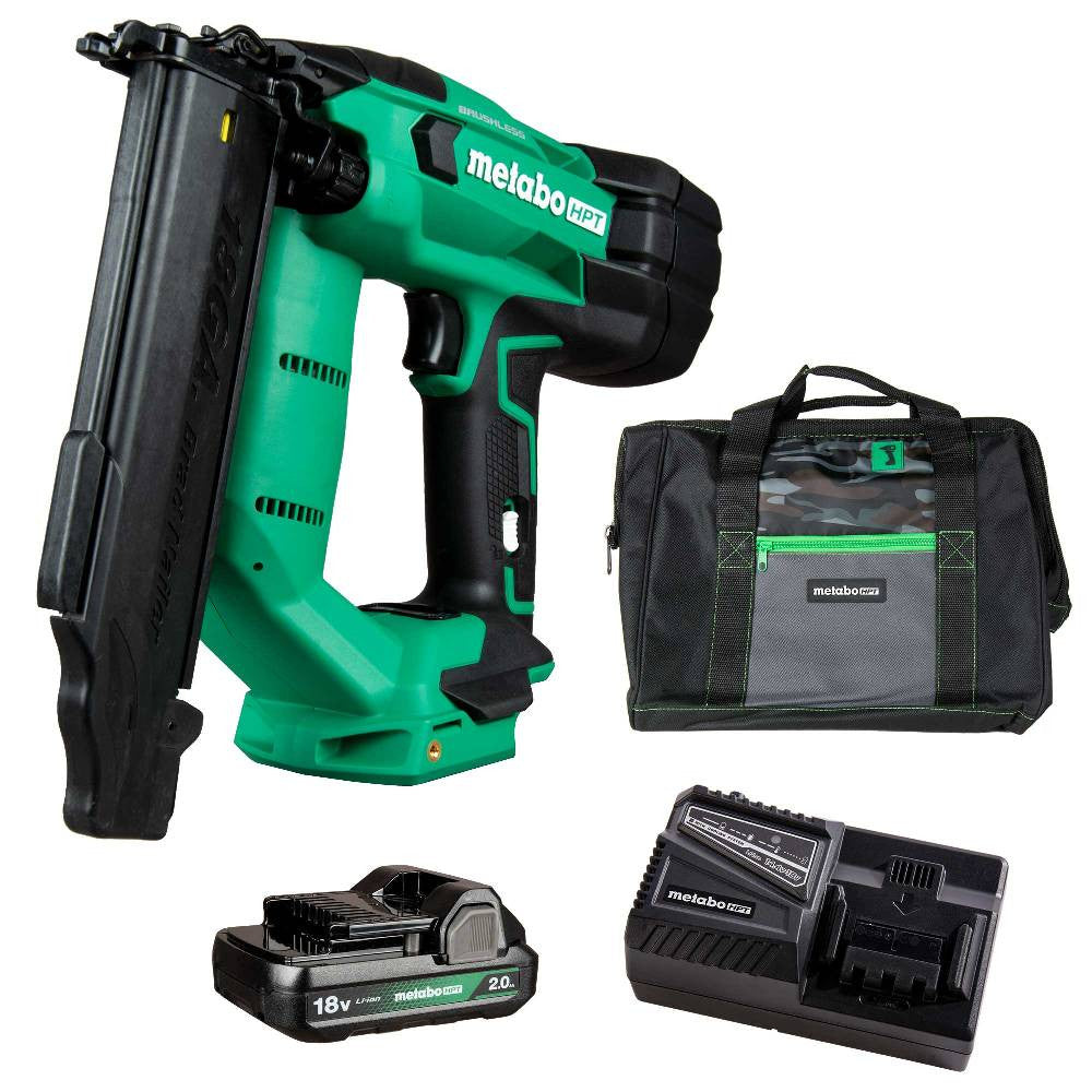 Metabo HPT NT1850DFTM 18V Cordless Brushless Compact 18-Gauge 2 Inch Brad Nailer Kit
