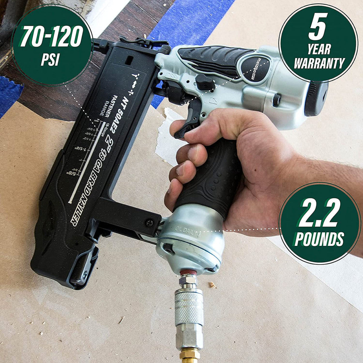 Metabo HPT NT50AE2S 2-Inch 18-Gauge Brad Nailer