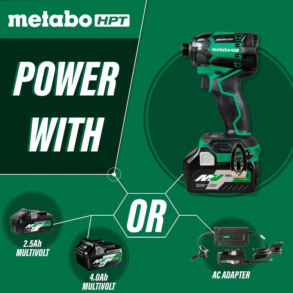 Metabo HPT WH36DCQ4M 36V MultiVolt Cordless Brushless 1/4 inch Triple Hammer Bolt Impact Driver (Tool Only)