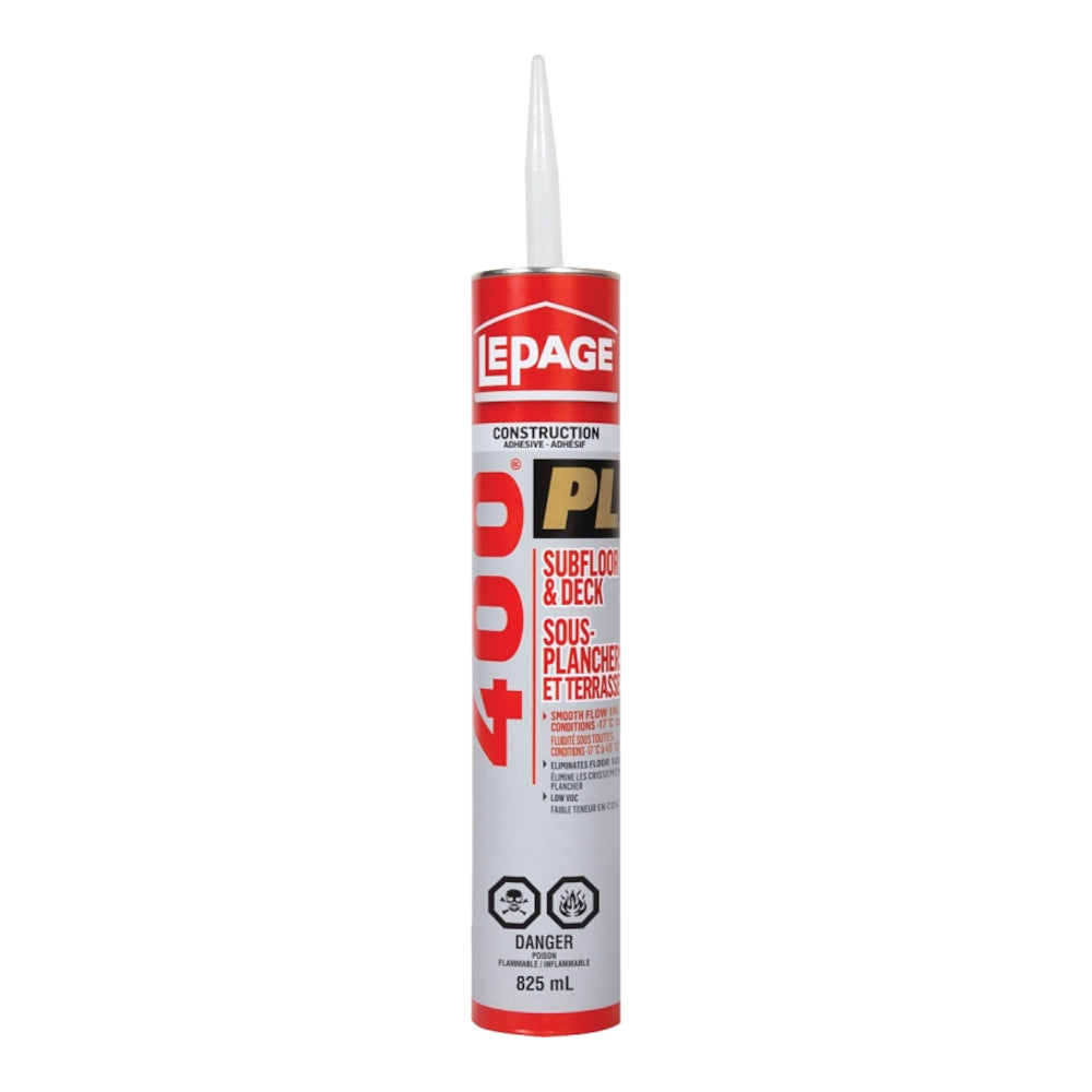 LePage 825ml PL400 Subfloor & Deck Heavy Duty Adhesive