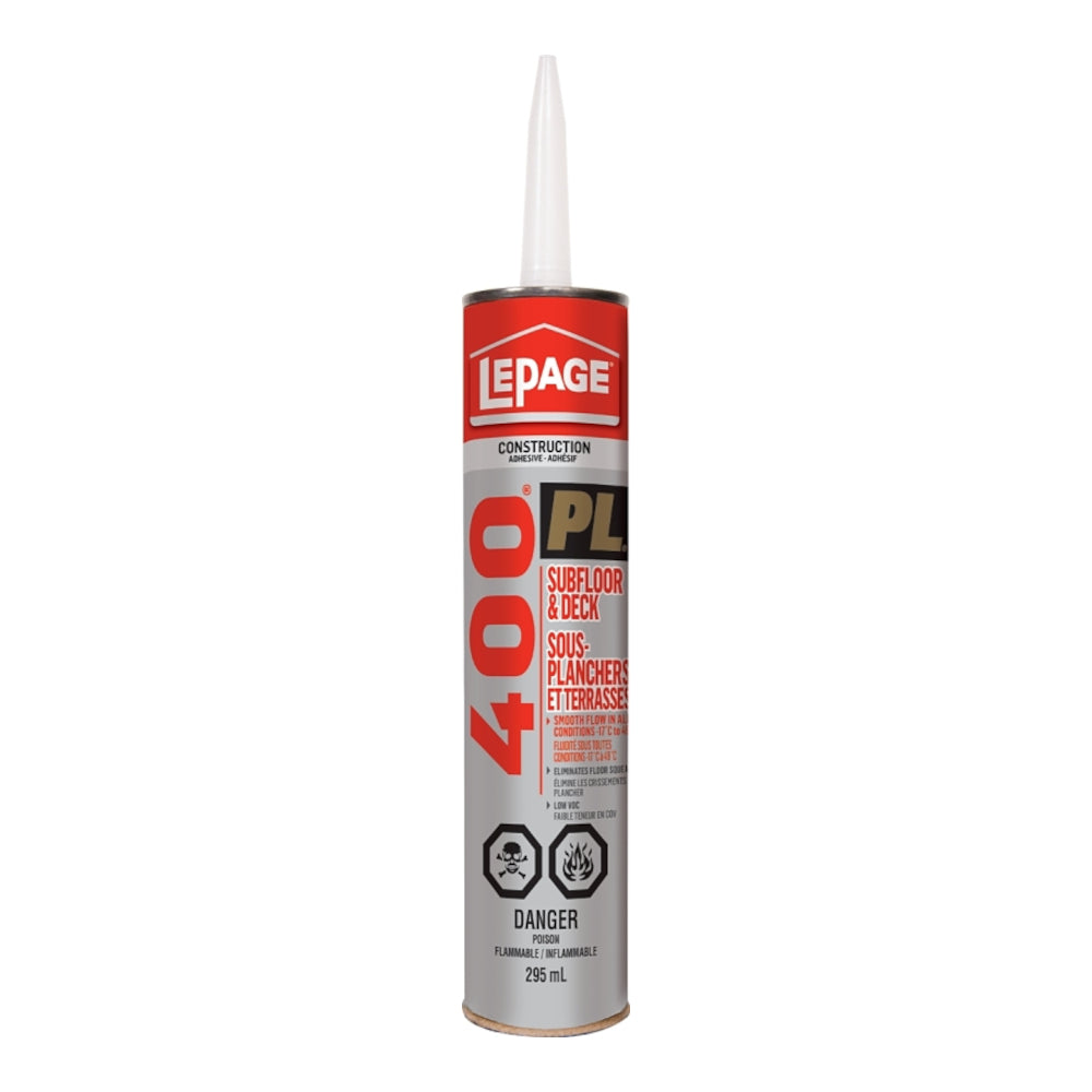 LePage 295ml PL400 Subfloor & Deck Heavy Duty Adhesive