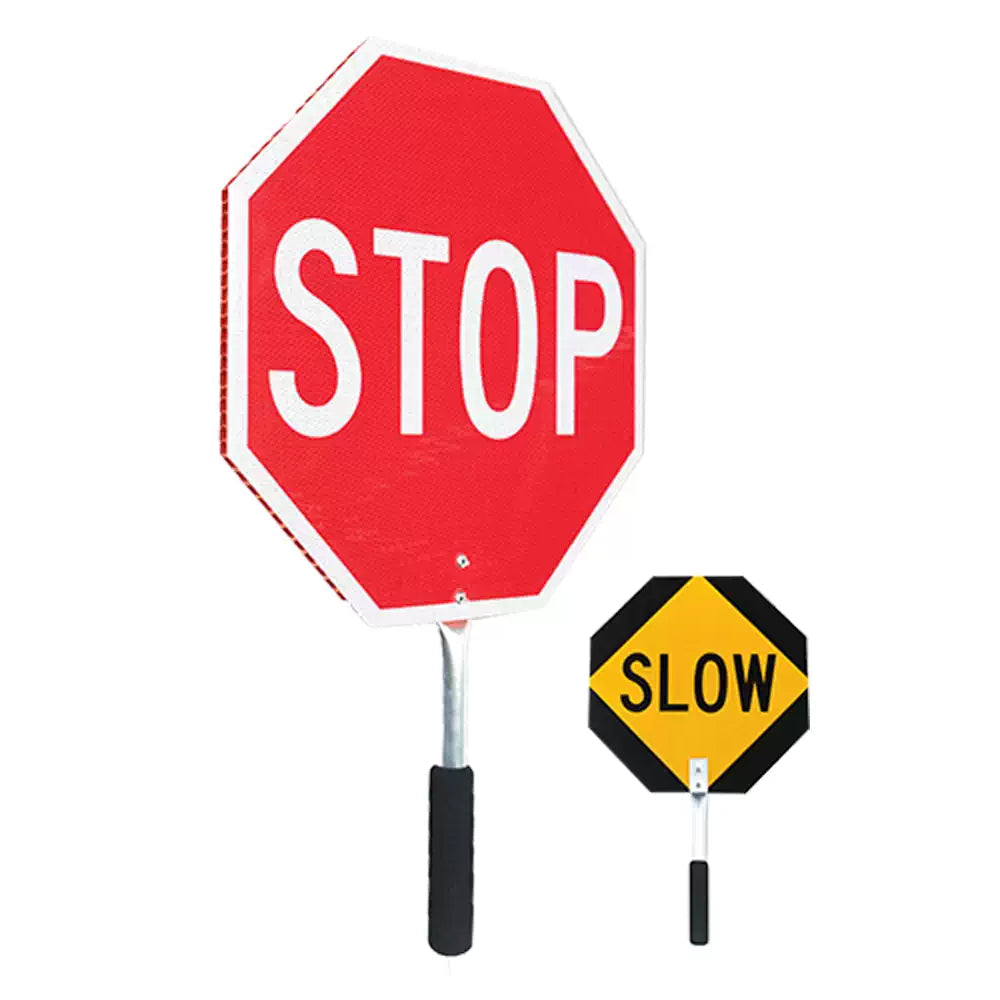 HTT Safety 16in Traffic Stop/Slow Sign Paddle