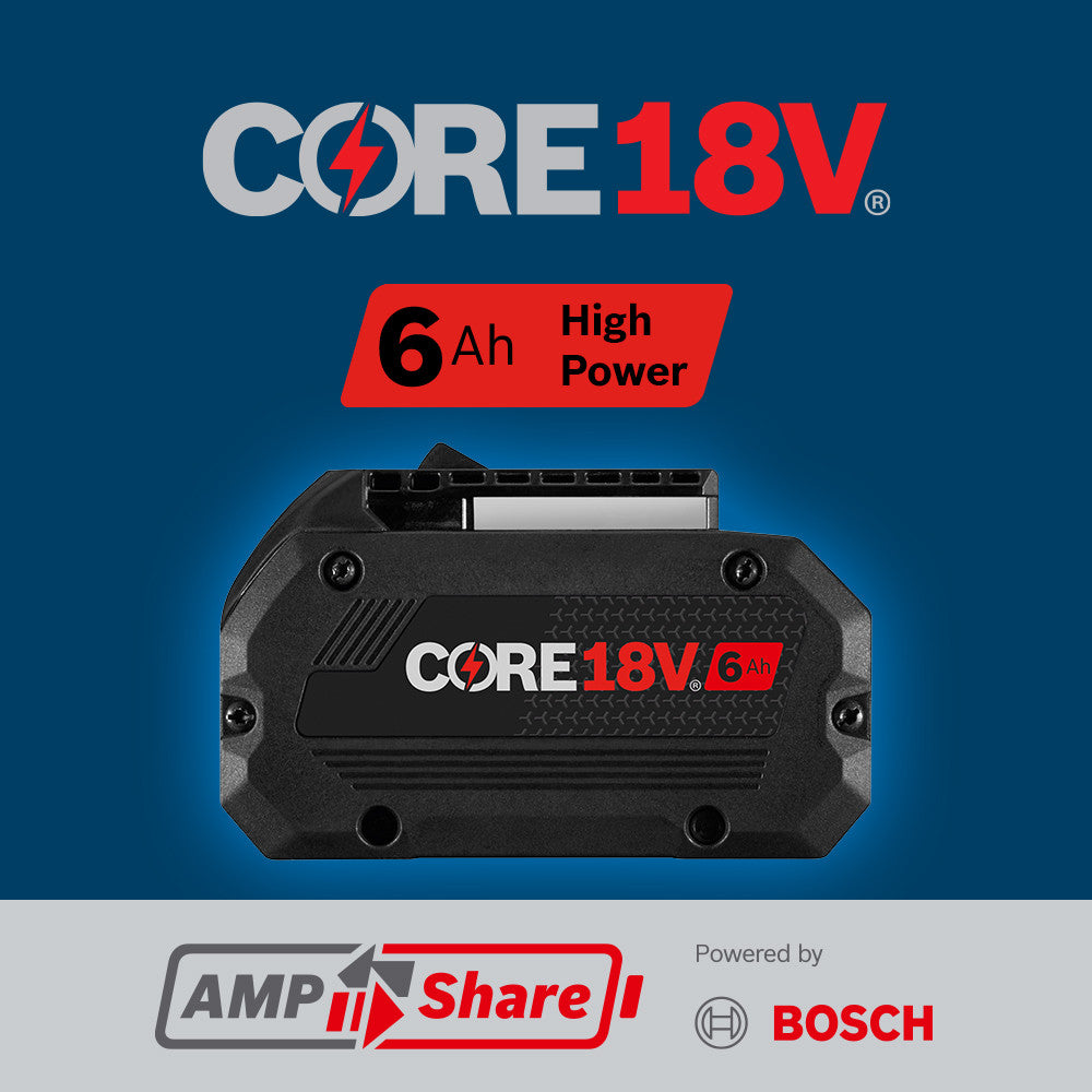 Bosch GBA18V60 18V CORE18V Li-Ion 6.0 Ah PROFACTOR Performance Battery
