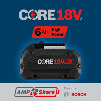 Bosch GBA18V60 18V CORE18V Li-Ion 6.0 Ah PROFACTOR Performance Battery