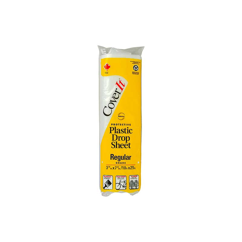 Ralston Cover It 10' x 25' Standard Grade Clear Plastic Drop Sheet