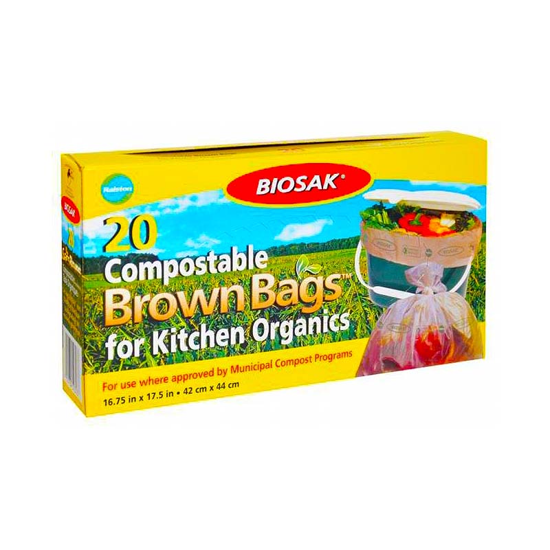 Ralston Biosak 16.75in x 17.5in Compostable Bags for Kitchen Organics - 20pk
