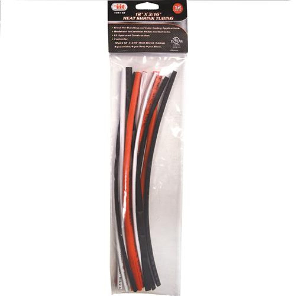 IIT 12pc 3/16in Heat Shrink Tubing Set