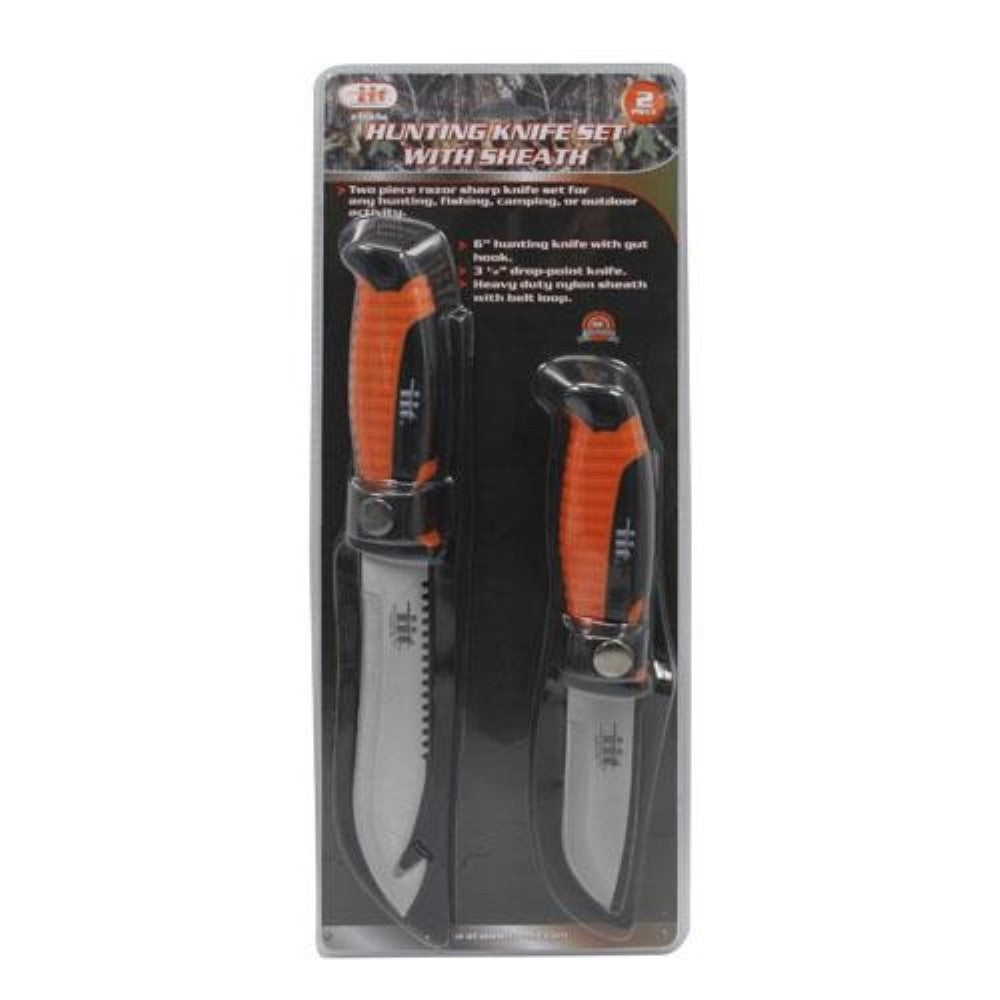 IIT 2pc Hunting Knife Set with Sheath