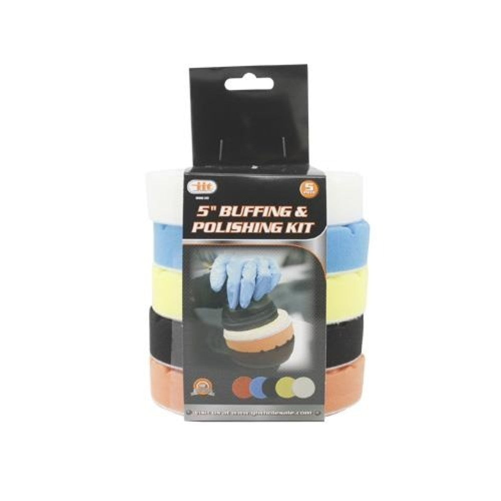 IIT 5pc 5in Automotive Sponge Buffing Pad Set