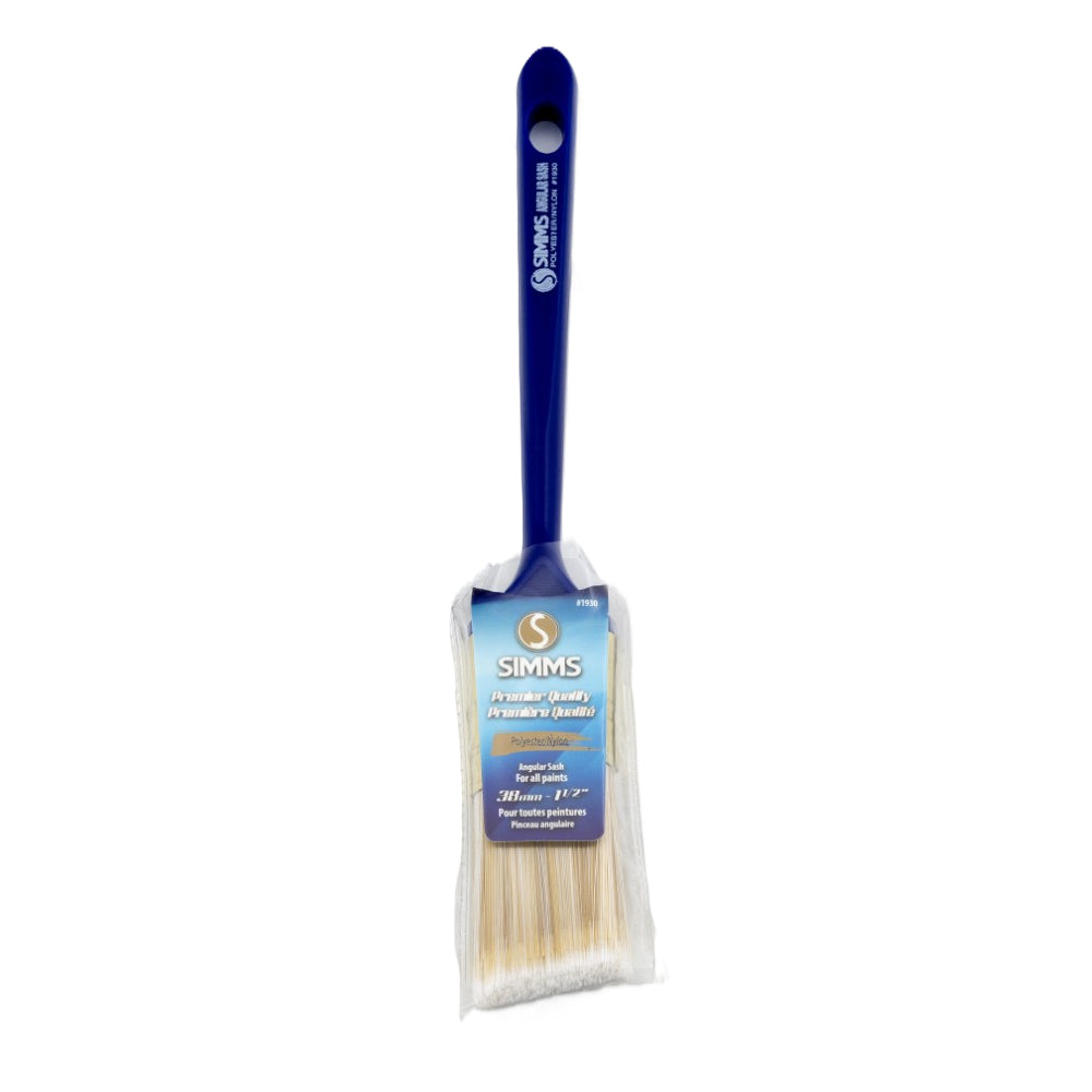 SIMMS 1-1/2' Angular Sash Poly/Nylon Bristle Paint Brush