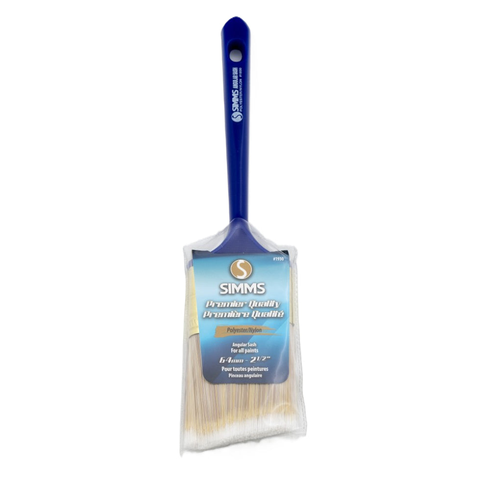 SIMMS 2-1/2in Angular Sash Poly/Nylon Bristle Paint Brush