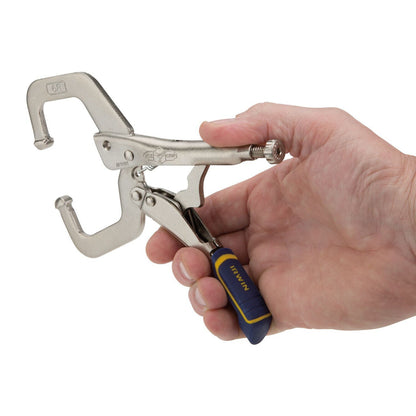 Irwin 6R Vise-Grip 6 inch Fast Release Locking C-Clamp with Regular Tips in use
