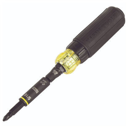 Klein Tools 32500HDRT 11-in-1 Ratcheting Impact Multi-Bit Screwdriver / Nut Driver