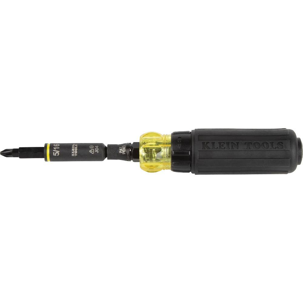 Klein Tools 32500HDRT 11-in-1 Ratcheting Impact Multi-Bit Screwdriver / Nut Driver