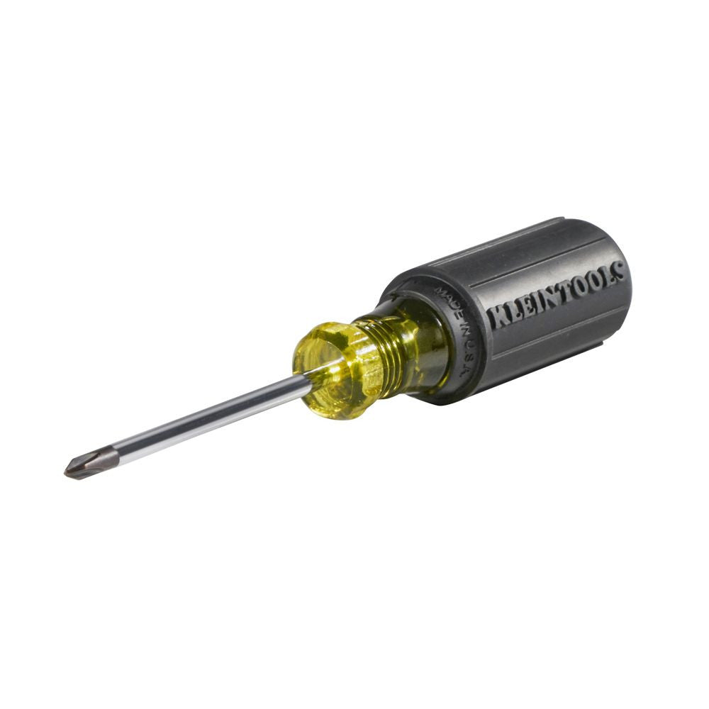Klein Tools 603-3 #1 Phillips Tip Screwdriver - 3-Inch Round-Shank