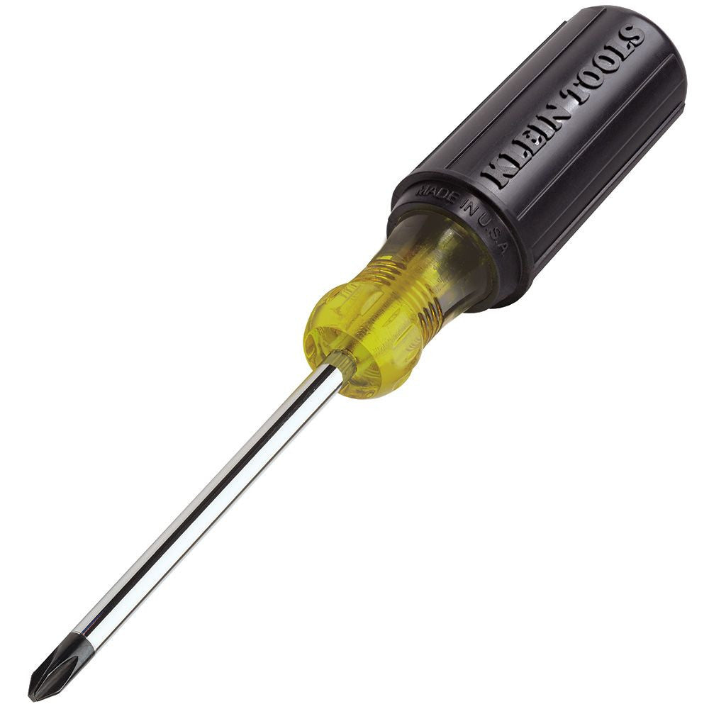 Klein Tools 603-4 #2 Phillips Tip Screwdriver - 4-Inch Round-Shank