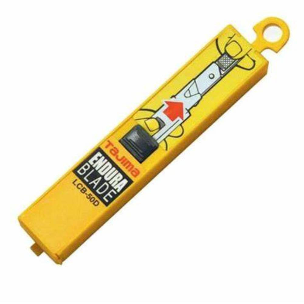 Tajima LCB-50D Max Point Endura-Blade L 18mm Blades - 10pk showing blades in dispenser case
