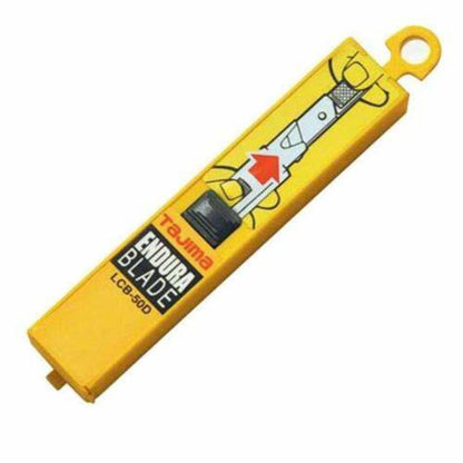 Tajima LCB-50D Max Point Endura-Blade L 18mm Blades - 10pk showing blades in dispenser case
