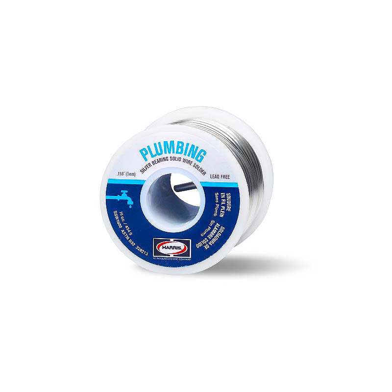 Harris Silver Bearing Solid Wire 16 oz .118in Plumbing Solder