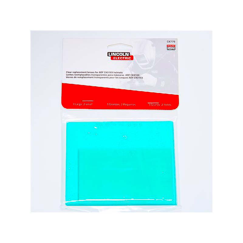 Lincoln Electric 4-1/2in x 5-1/4in Shade #10 Replacement Welding Lenses - 5pk